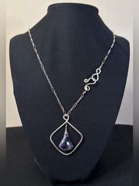 Sterling Silver Amethyst Artisan Hand Crafted Necklace